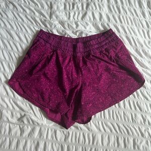 Lululemon Pink Purple Magenta Pattern Tracker Shorts